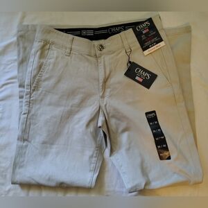Chaps Slim Fit Seacoast Wash Men's Khaki Chinos Size 30 x 30 NWT